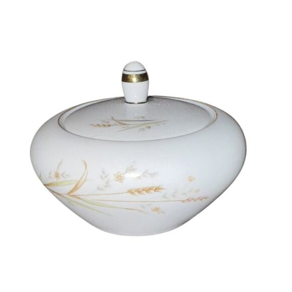 Golden Harvest Sugar Bowl with Lid Fine China of Japan Coffee Tea Party Lunch - Picture 1 of 8
